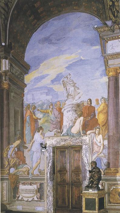 Sandro Botticelli Francesco Furini,Lorenzo the Magnificent and the Platonic Academy in the Villa of Careggi (mk36) France oil painting art